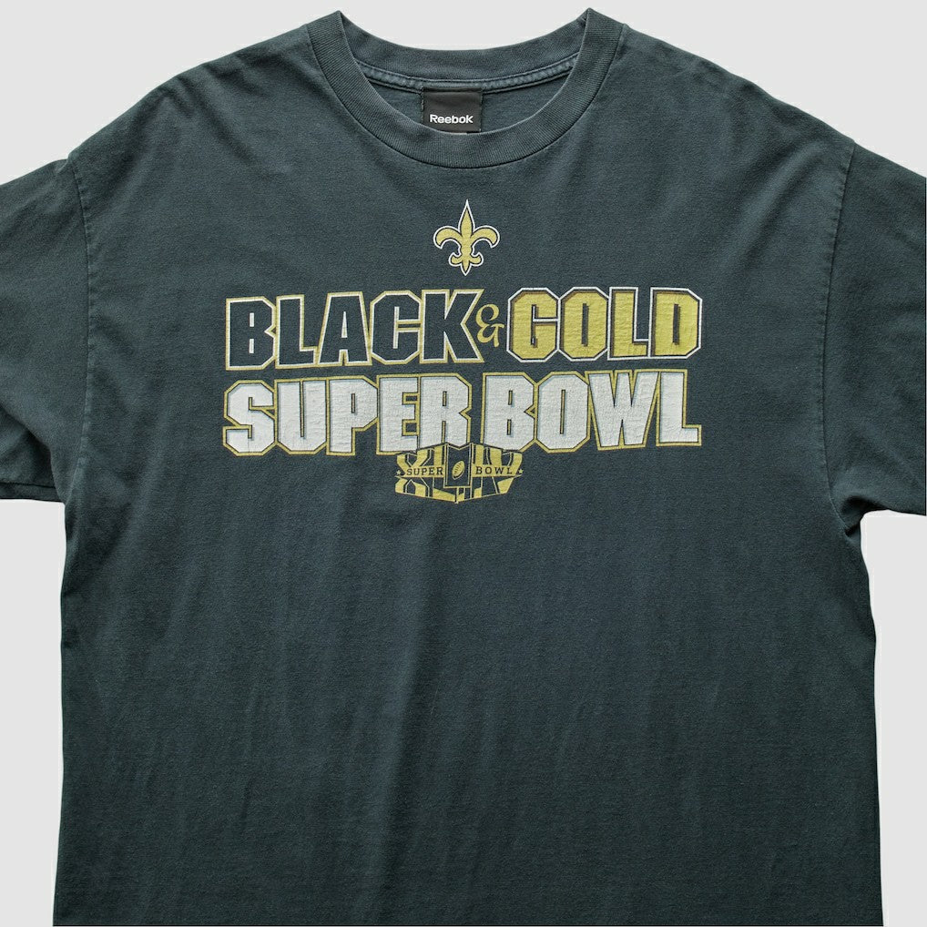 New Orleans Saints Reebok 2009 T-Shirt Black Vintage | Fanatics