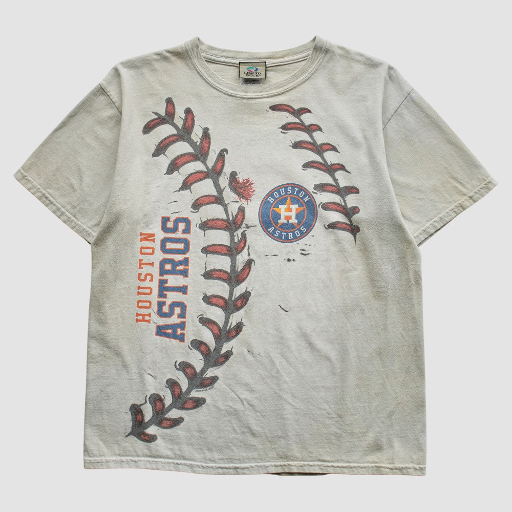Houston Astros Liquid Blue 2000s T-Shirt - MLB