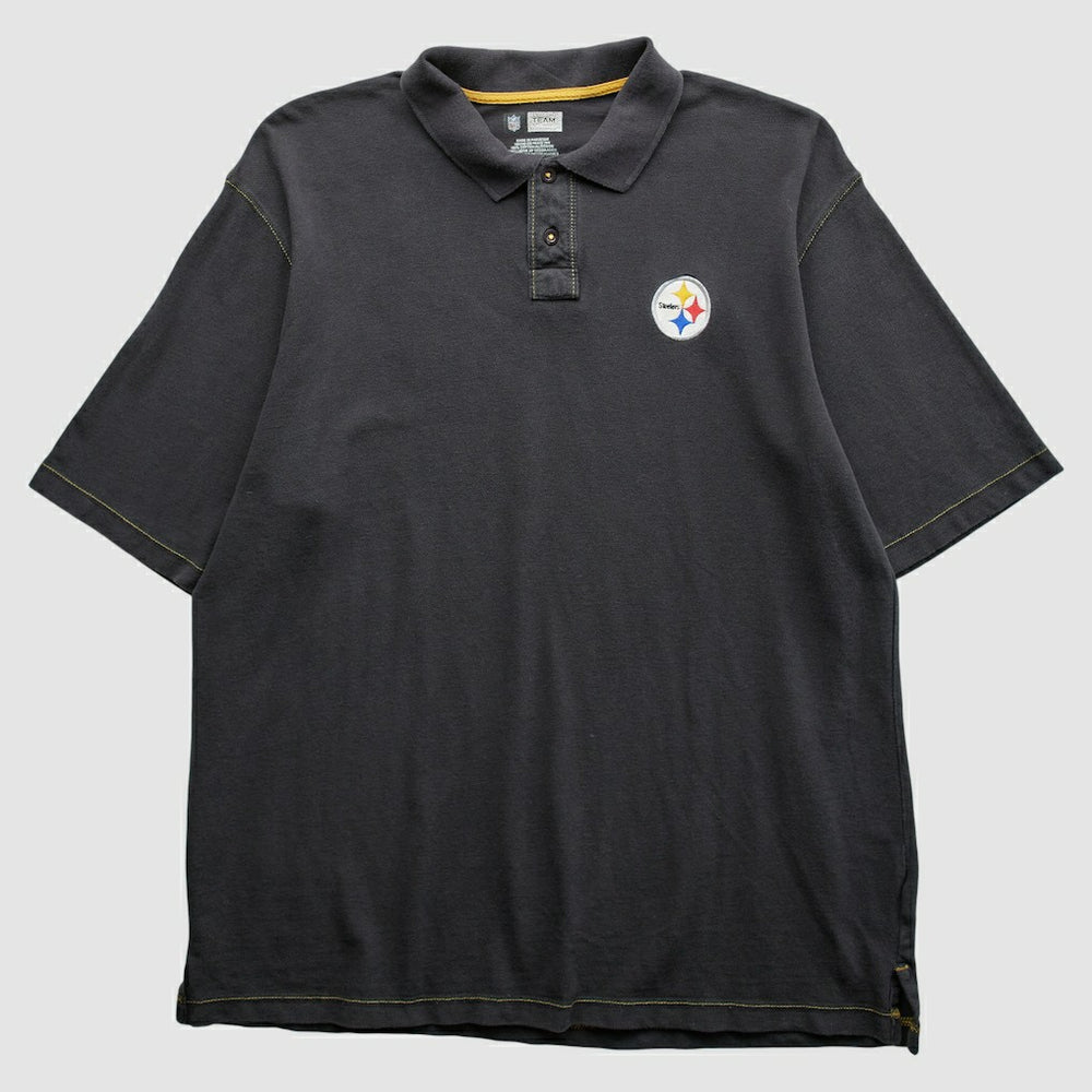 Pittsburgh Steelers 2010s Polo Black Vintage | Fanatics