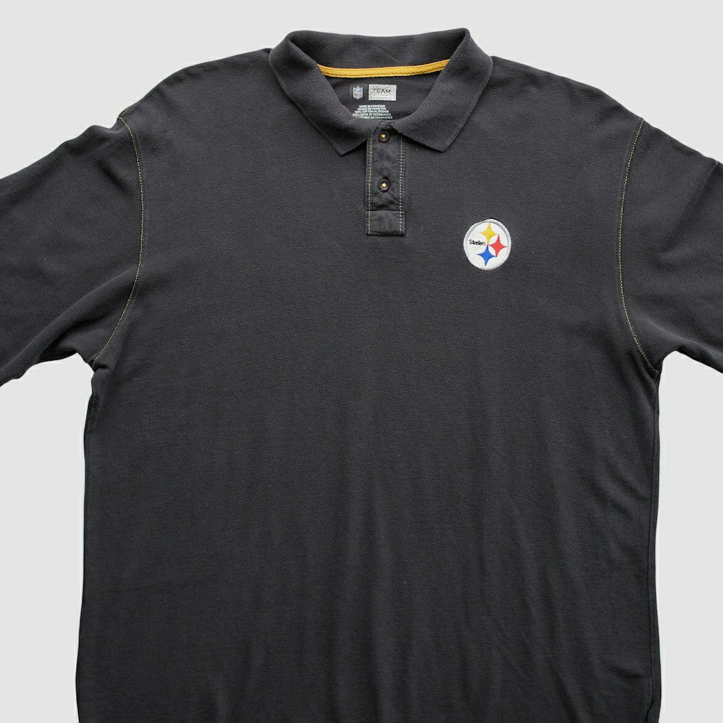 Pittsburgh Steelers 2010s Polo Black Vintage | Fanatics