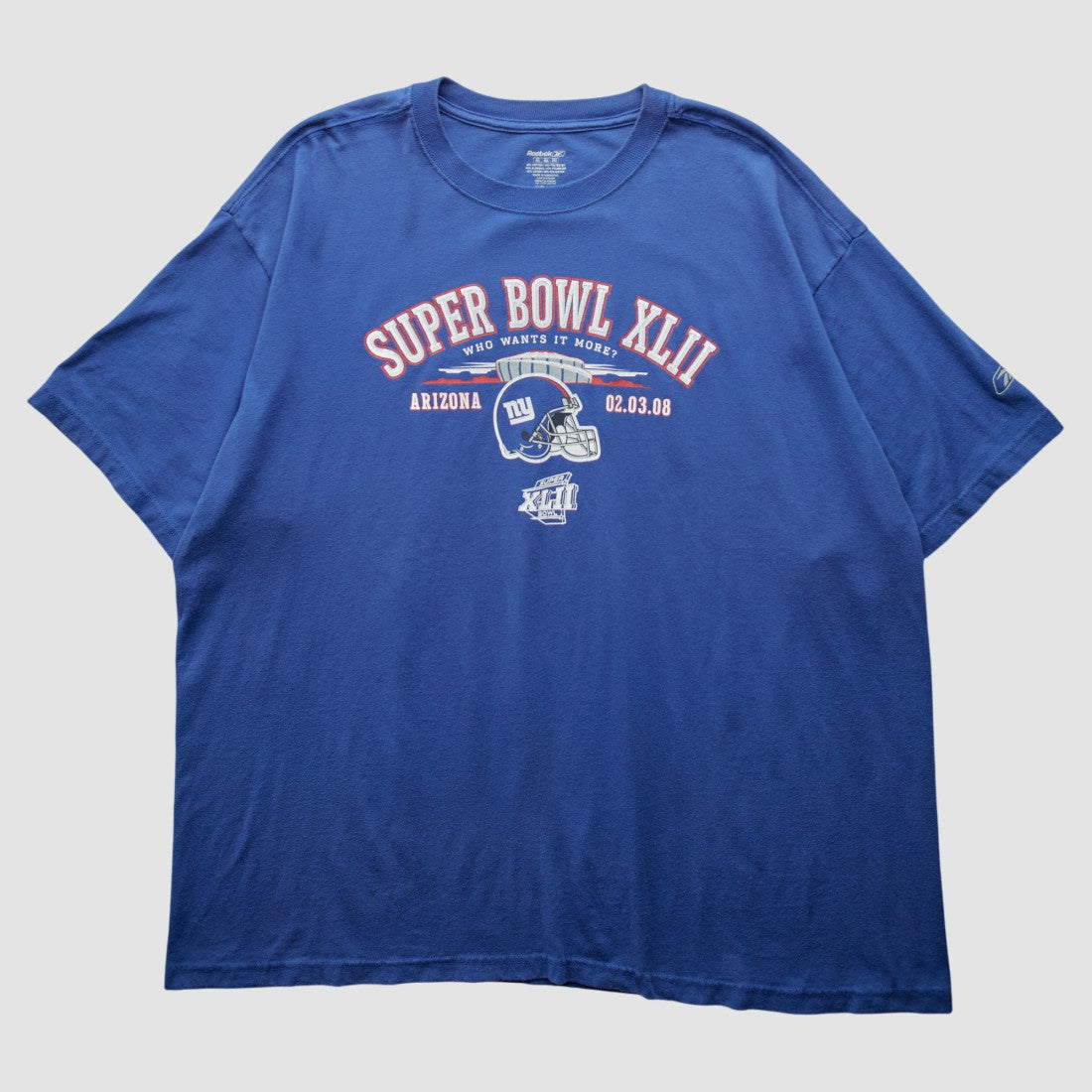 New York Giants Reebok 2008 T-Shirt Blue Vintage | Fanatics
