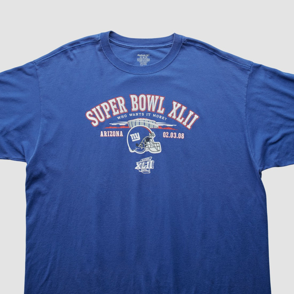 New York Giants Reebok 2008 T-Shirt Blue Vintage | Fanatics