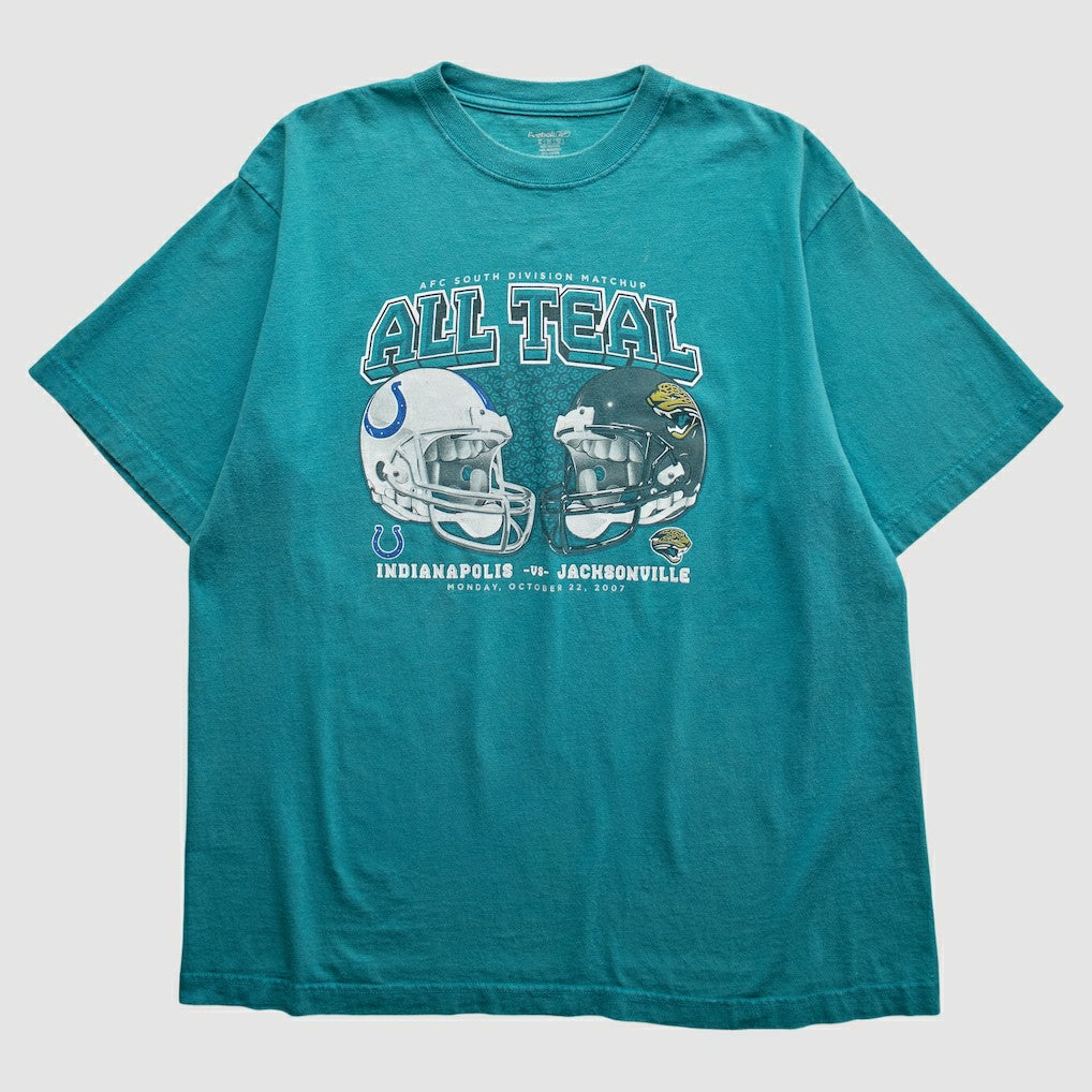 Indianapolis Colts vs. Jacksonville Jaguars Reebok 2007 T-Shirt Teal Vintage | Fanatics