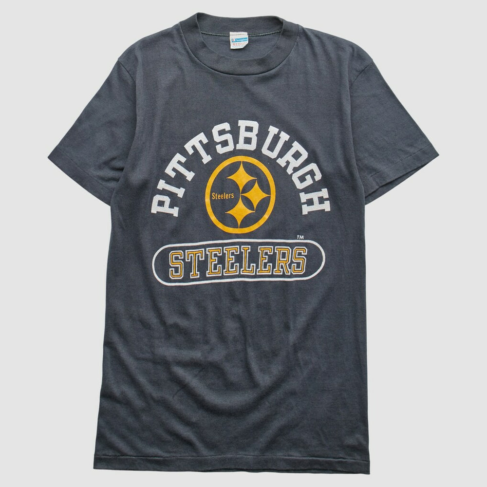 Pittsburgh Steelers Champion 80s T-Shirt Gray Vintage | Fanatics