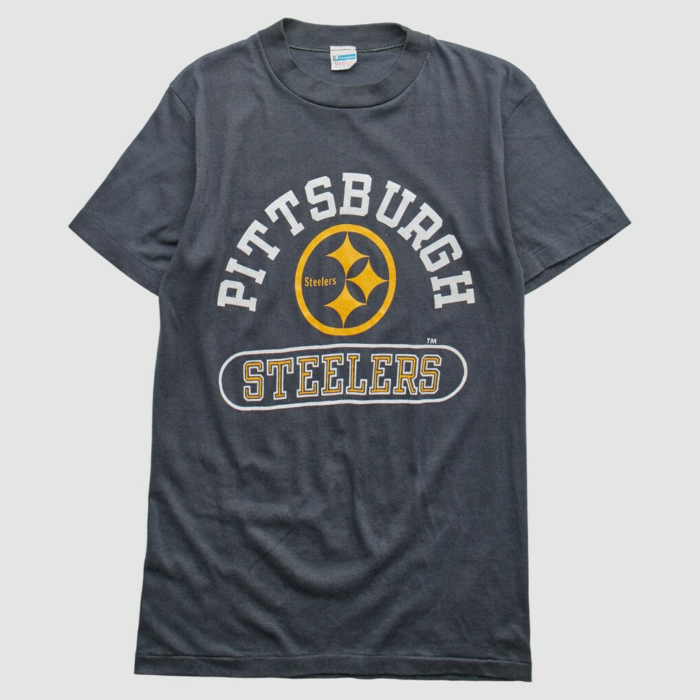Pittsburgh Steelers Champion 80s T-Shirt Gray Vintage | Fanatics
