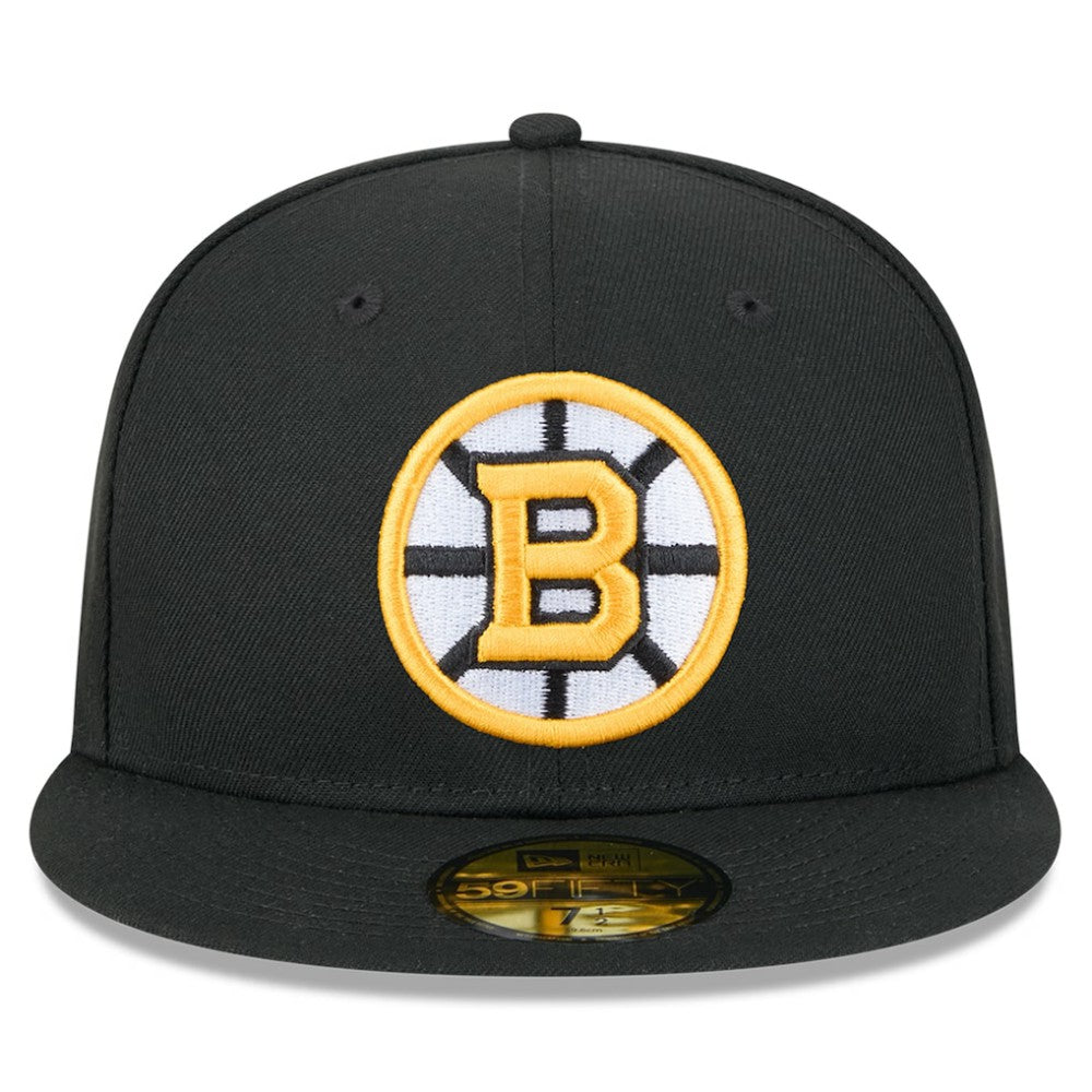 Boston Bruins New Era Core 59FIFTY Fitted Hat - Black - NHL