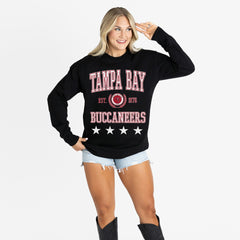 Tampa Bay Buccaneers Gameday Couture Women's Oversized Everyday Star Long Sleeve T-Shirt Black | NFL