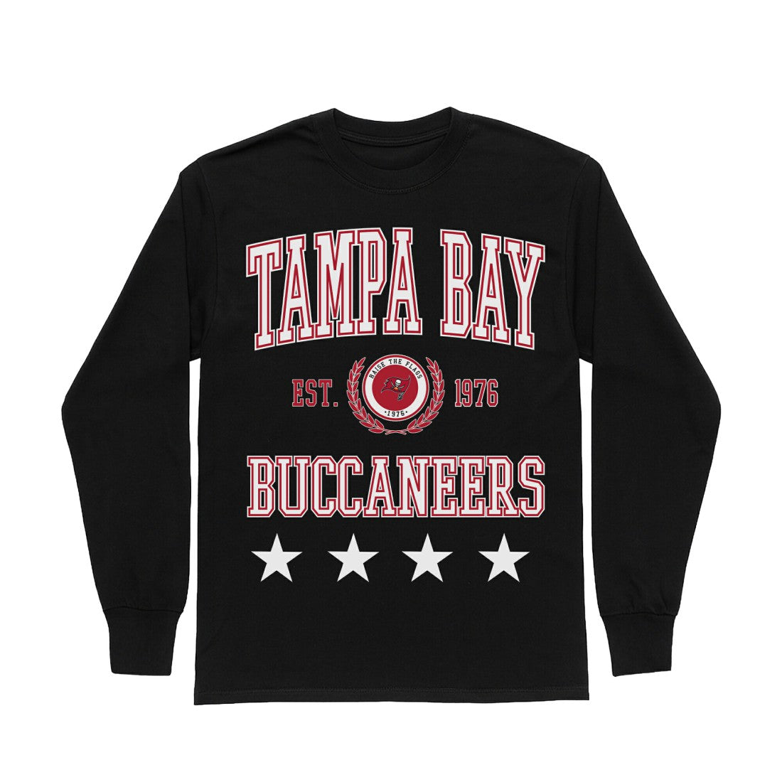 Tampa Bay Buccaneers Gameday Couture Women's Oversized Everyday Star Long Sleeve T-Shirt Black | NFL