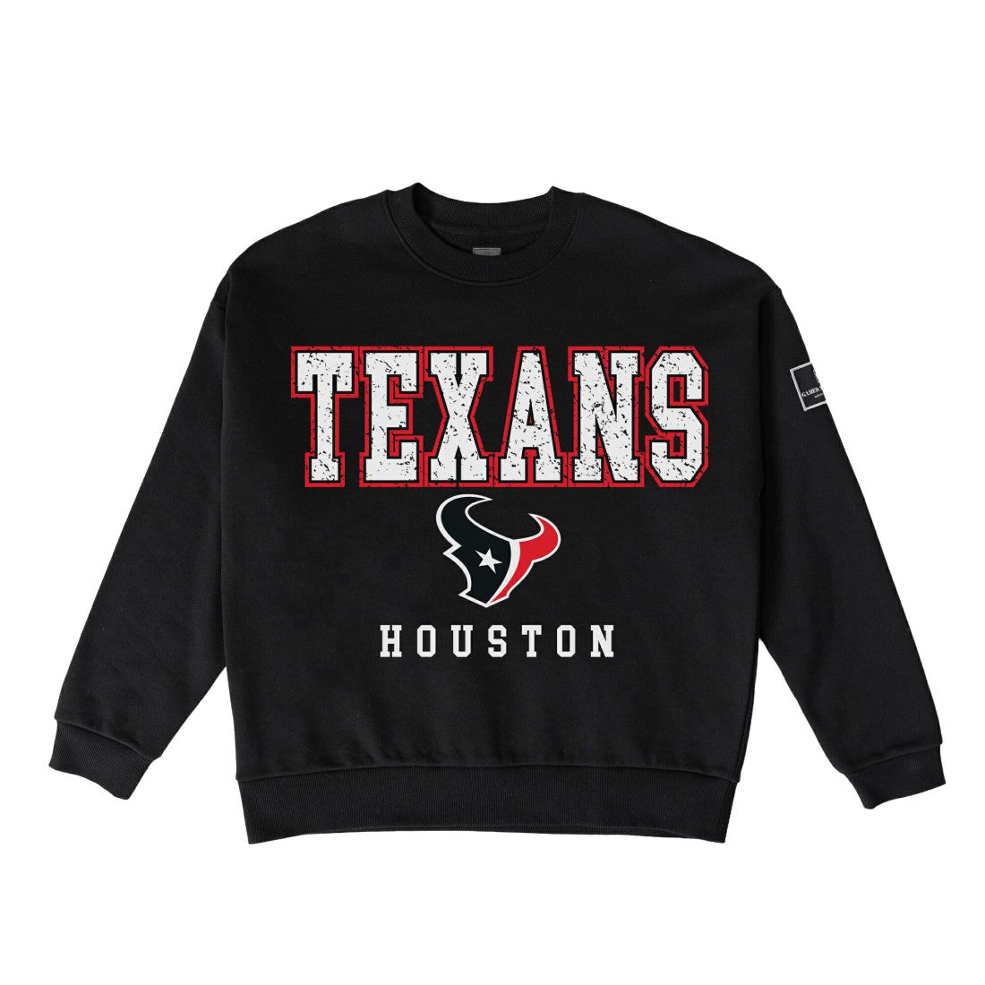 Houston Texans Gameday Couture Women's Oversized Level Up Black Label Premium Fleece Sweatshirt Black | NFL