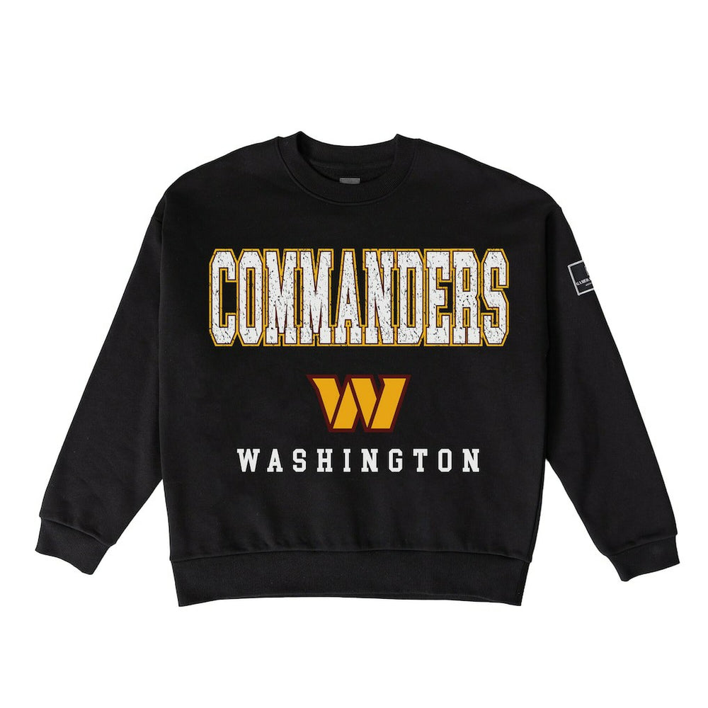 Washington Commanders Gameday Couture Women's Oversized Level Up Black Label Premium Fleece Sweatshirt Black | NFL