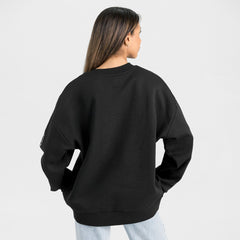 Green Bay Packers Gameday Couture Women's Oversized Victory Lane Black Label Premium Fleece Sweatshirt Black | NFL