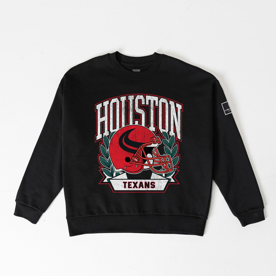 Houston Texans Gameday Couture Women's Oversized Victory Lane Black Label Premium Fleece Sweatshirt Black | NFL