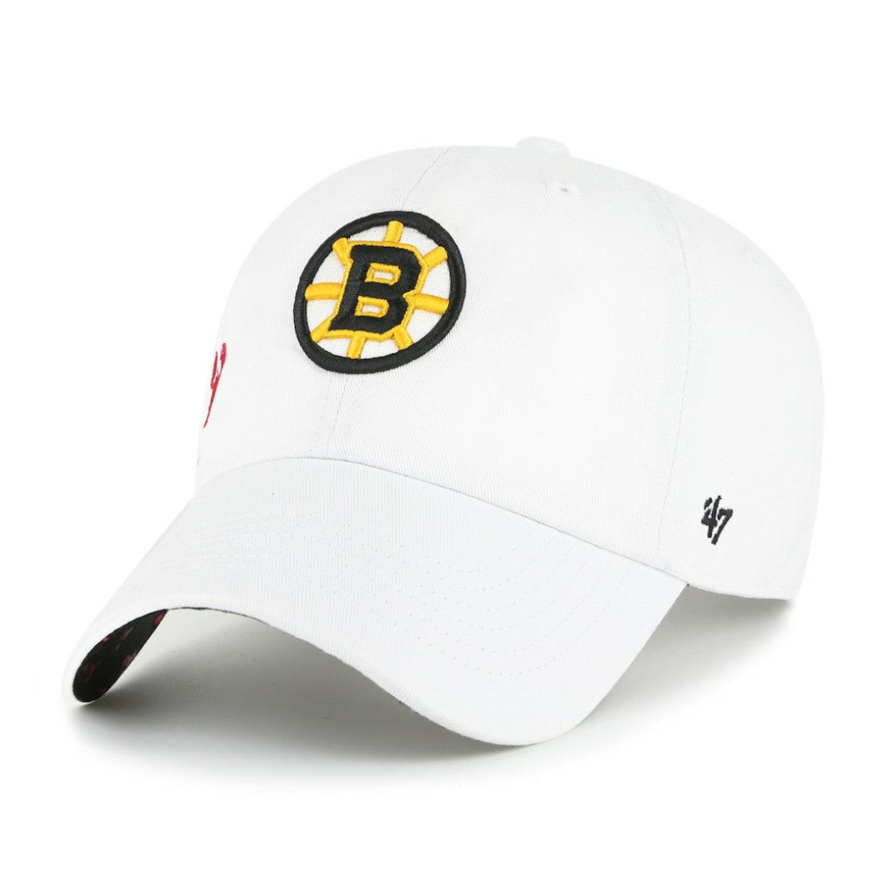 Boston Bruins '47 Women's Confetti Clean Up Adjustable Hat - White - NHL