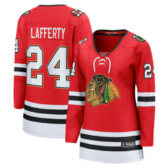 Sam Lafferty Chicago Blackhawks Fanatics Women's Centennial Breakaway Player Jersey - Red - NHL