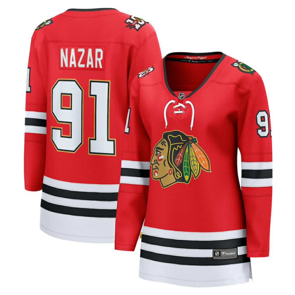 Frank Nazar Chicago Blackhawks Fanatics Women's Centennial Breakaway Player Jersey - Red - NHL