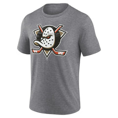 Anaheim Ducks Heritage Custom Tri-Blend T-Shirt - Gray - NHL