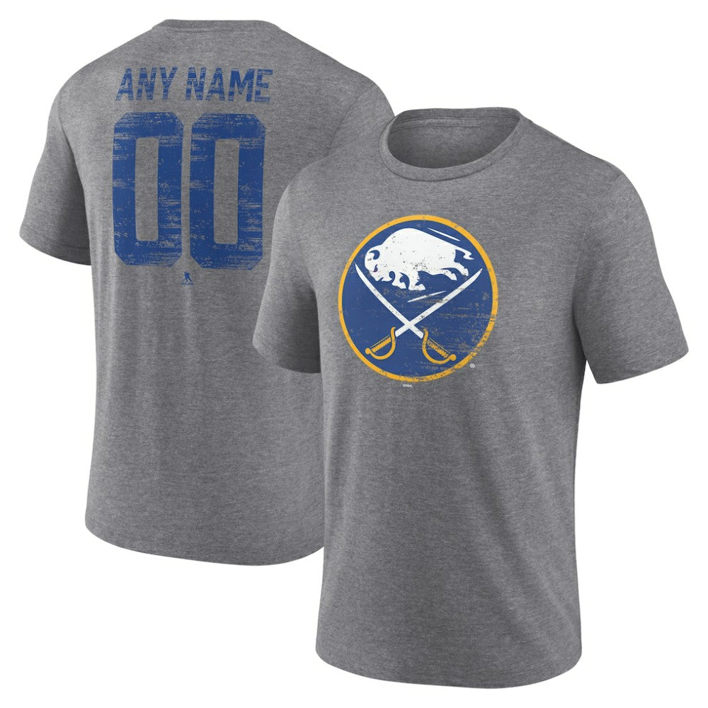 Buffalo Sabres Heritage Custom Tri-Blend T-Shirt - Gray - NHL