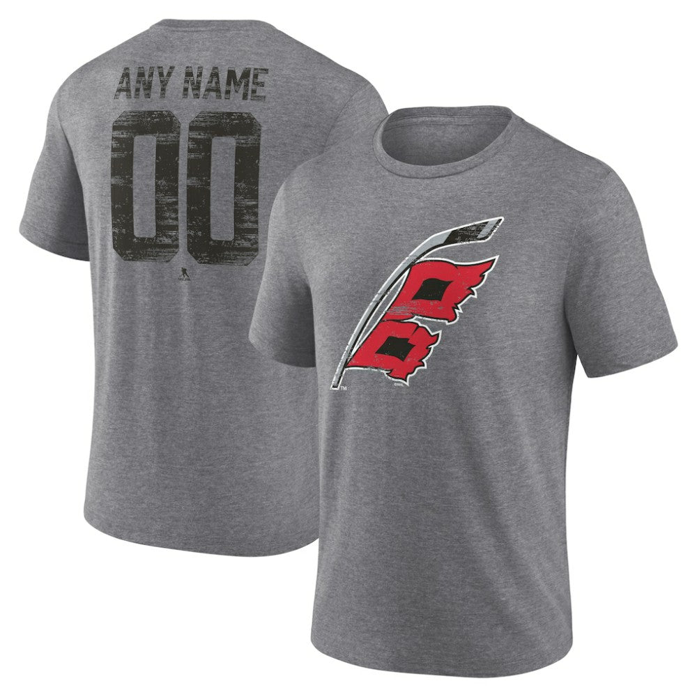 Carolina Hurricanes Heritage Custom Tri-Blend T-Shirt - Gray - NHL