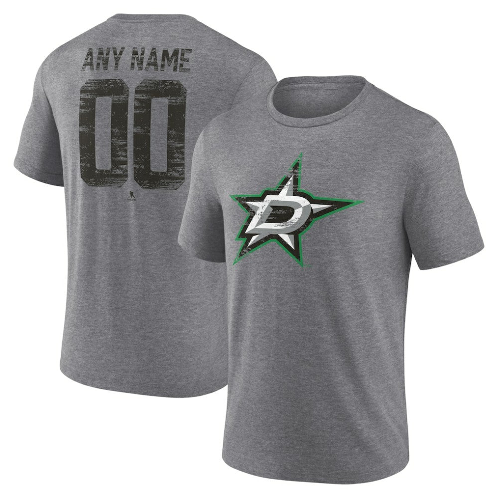 Dallas Stars Heritage Custom Tri-Blend T-Shirt - Gray - NHL