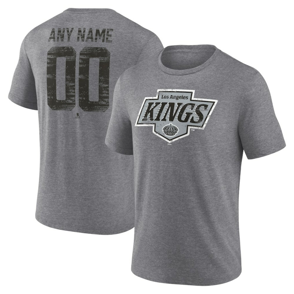 Los Angeles Kings Heritage Custom Tri-Blend T-Shirt - Gray - NHL