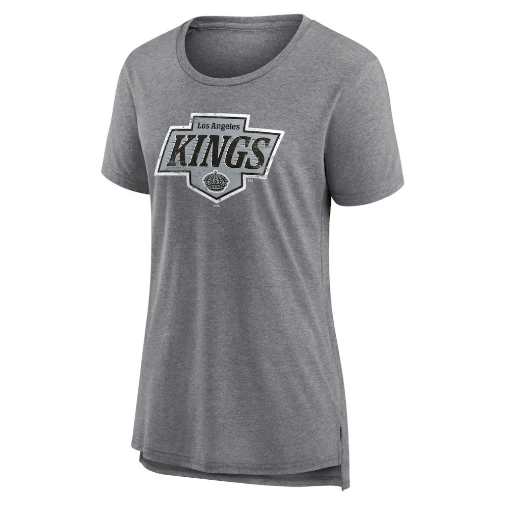 Los Angeles Kings Women's Heritage Custom Tri-Blend T-Shirt - Gray - NHL