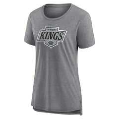 Los Angeles Kings Women's Heritage Custom Tri-Blend T-Shirt - Gray - NHL