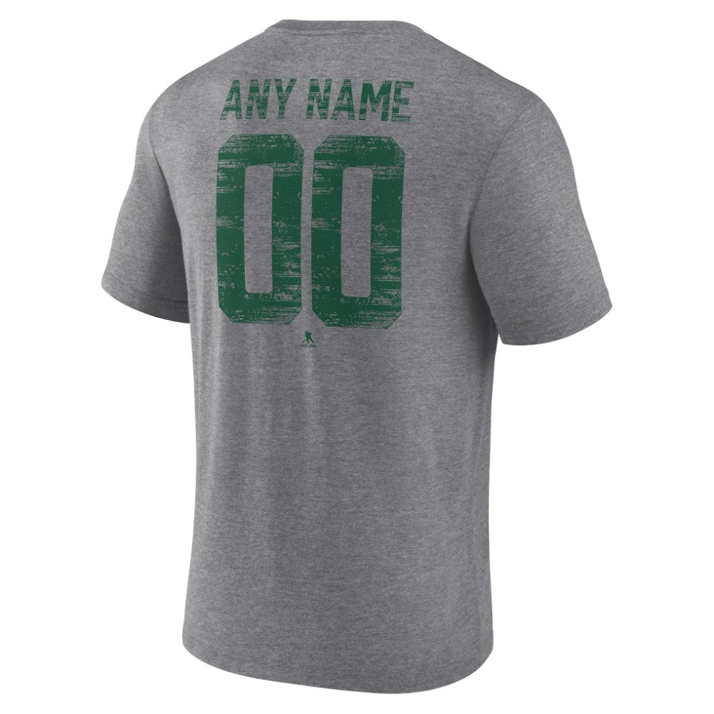 Minnesota Wild Heritage Custom Tri-Blend T-Shirt - Gray - NHL