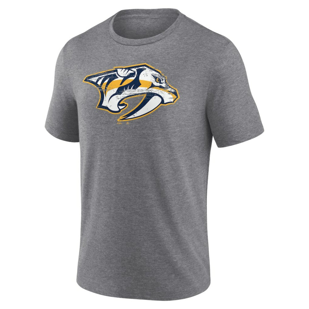 Nashville Predators Heritage Custom Tri-Blend T-Shirt - Gray - NHL