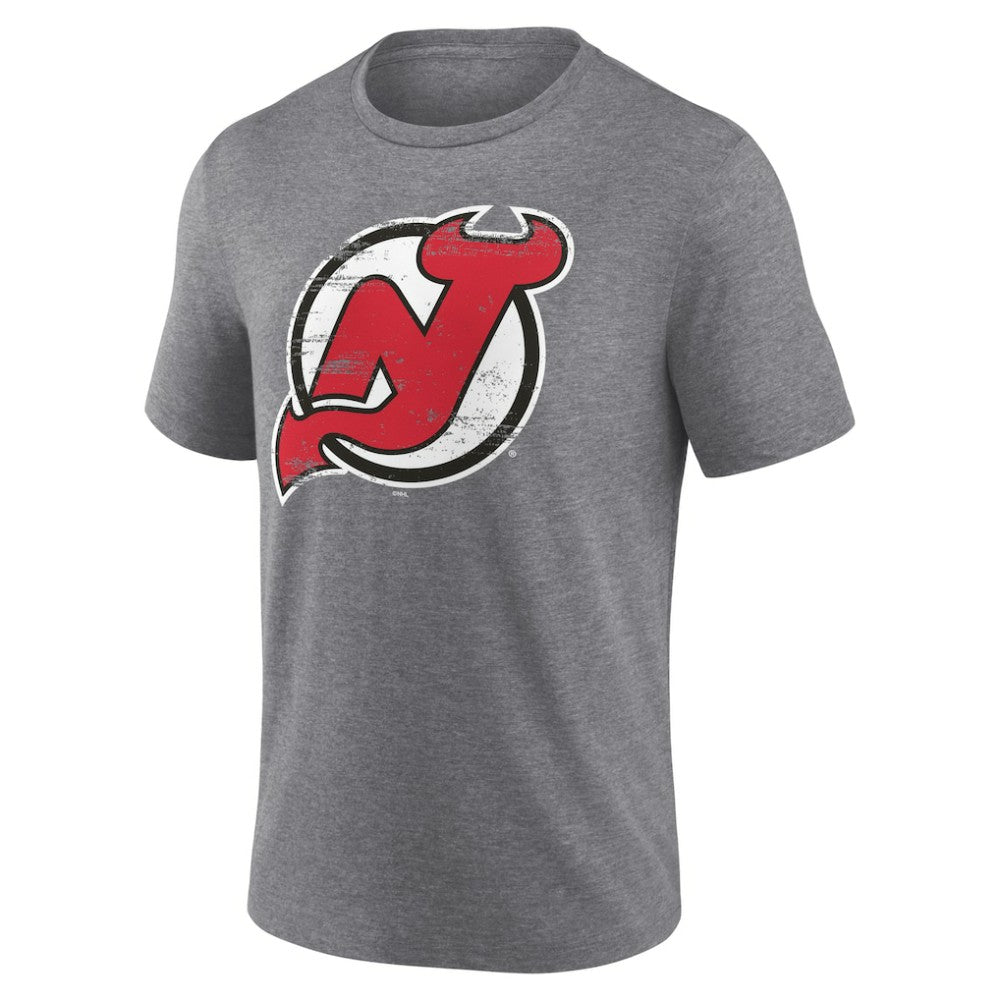 New Jersey Devils Heritage Custom Tri-Blend T-Shirt - Gray - NHL