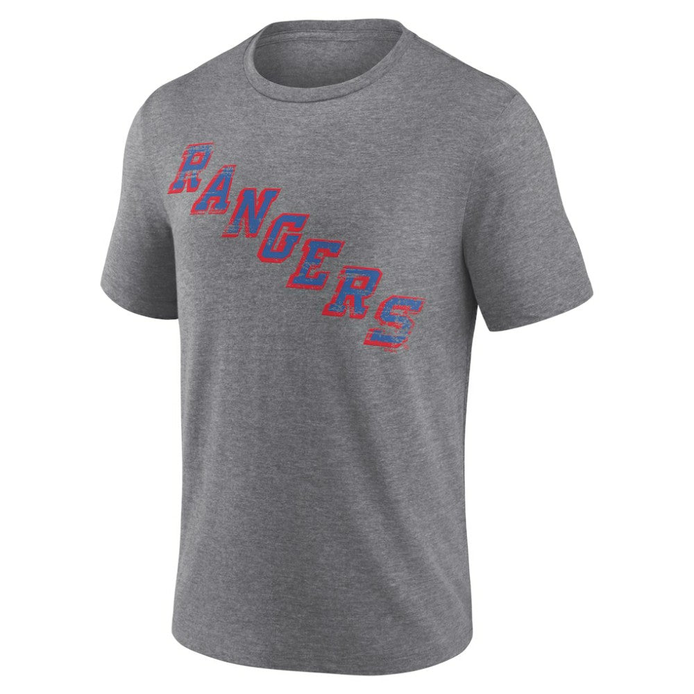 New York Rangers Heritage Custom Tri-Blend T-Shirt - Gray - NHL