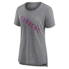 New York Rangers Women's Heritage Custom Tri-Blend T-Shirt - Gray - NHL