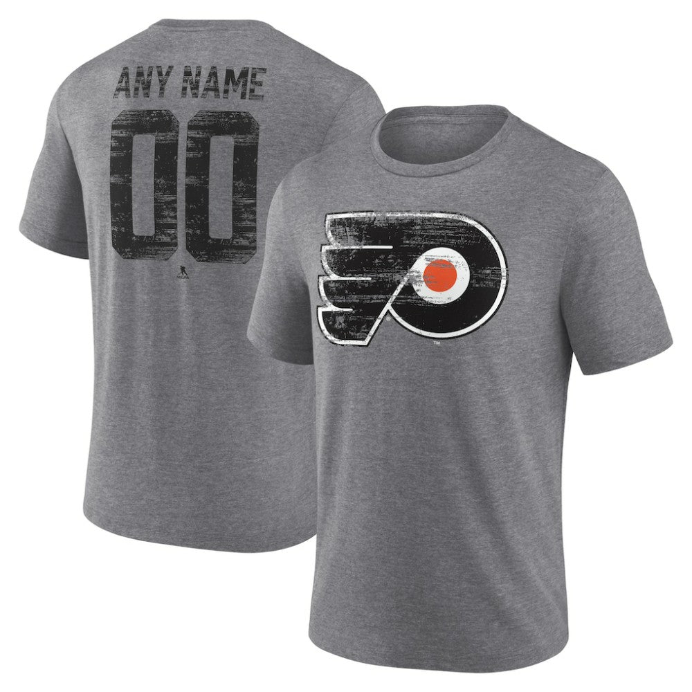 Philadelphia Flyers Heritage Custom Tri-Blend T-Shirt - Gray - NHL