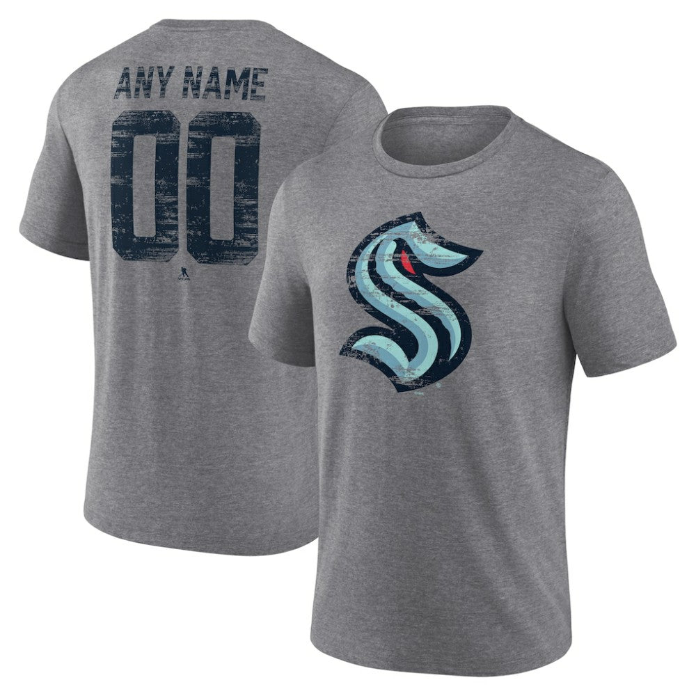 Seattle Kraken Heritage Custom Tri-Blend T-Shirt - Gray - NHL