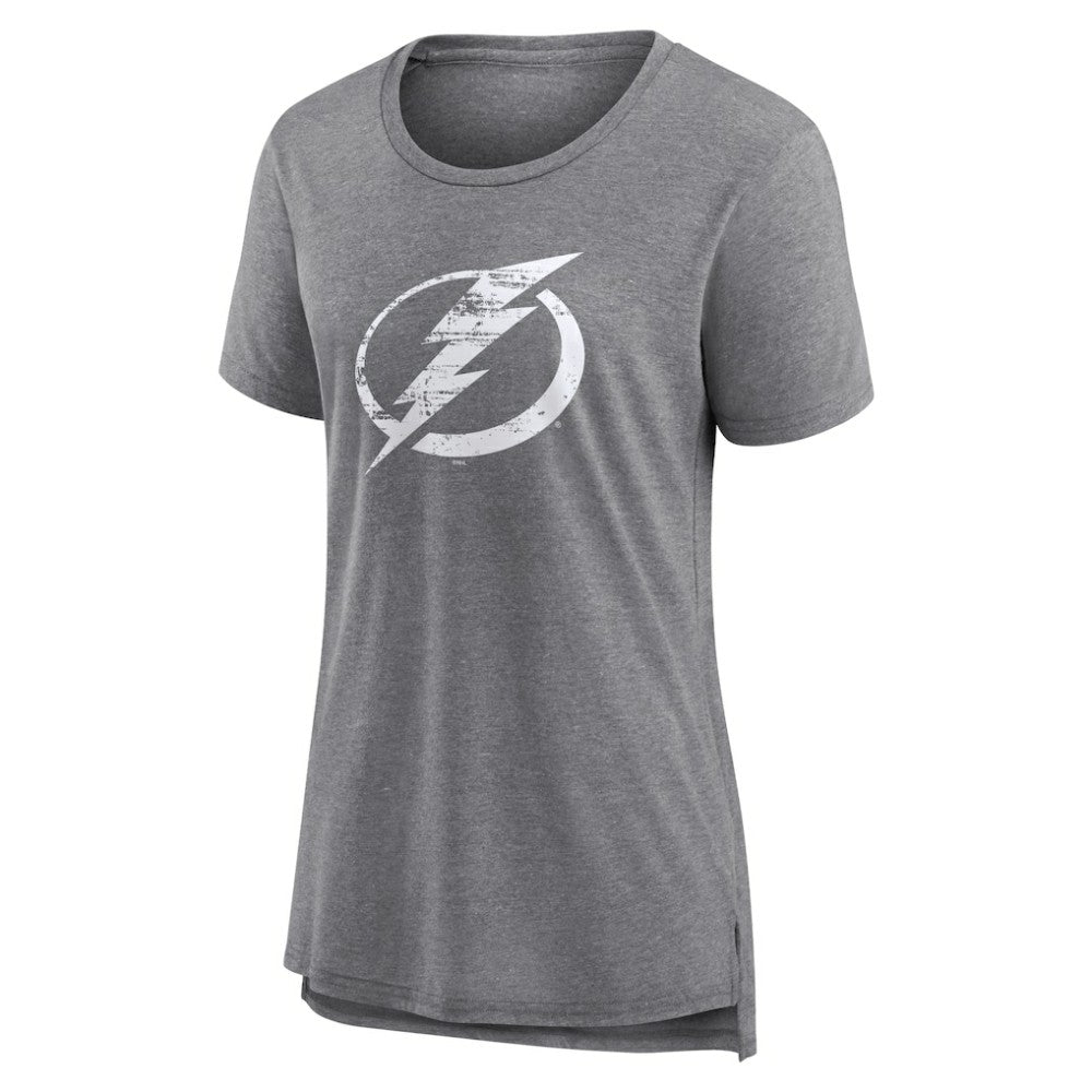 Tampa Bay Lightning Women's Heritage Custom Tri-Blend T-Shirt - Gray - NHL