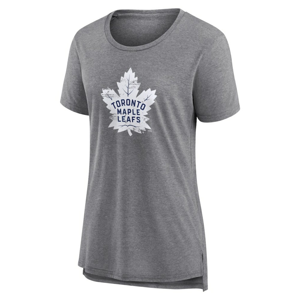 Toronto Maple Leafs Women's Heritage Custom Tri-Blend T-Shirt - Gray - NHL
