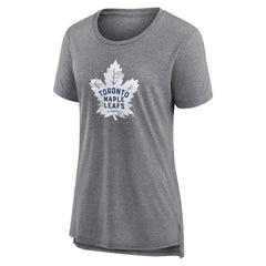 Toronto Maple Leafs Women's Heritage Custom Tri-Blend T-Shirt - Gray - NHL
