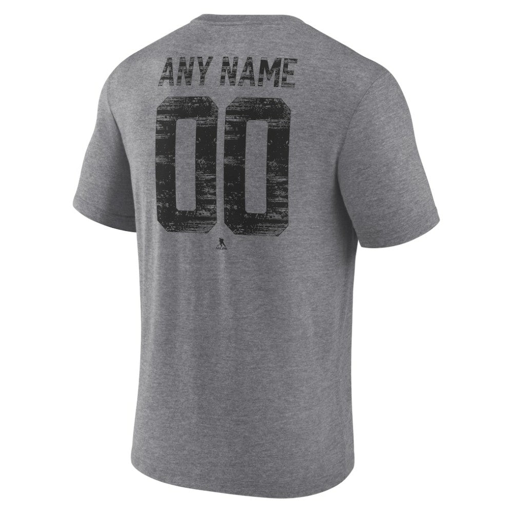 Utah Mammoth Heritage Custom Tri-Blend T-Shirt - Gray - NHL