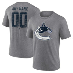 Vancouver Canucks Heritage Custom Tri-Blend T-Shirt - Gray - NHL