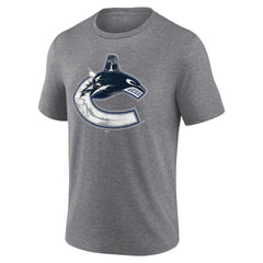 Vancouver Canucks Heritage Custom Tri-Blend T-Shirt - Gray - NHL