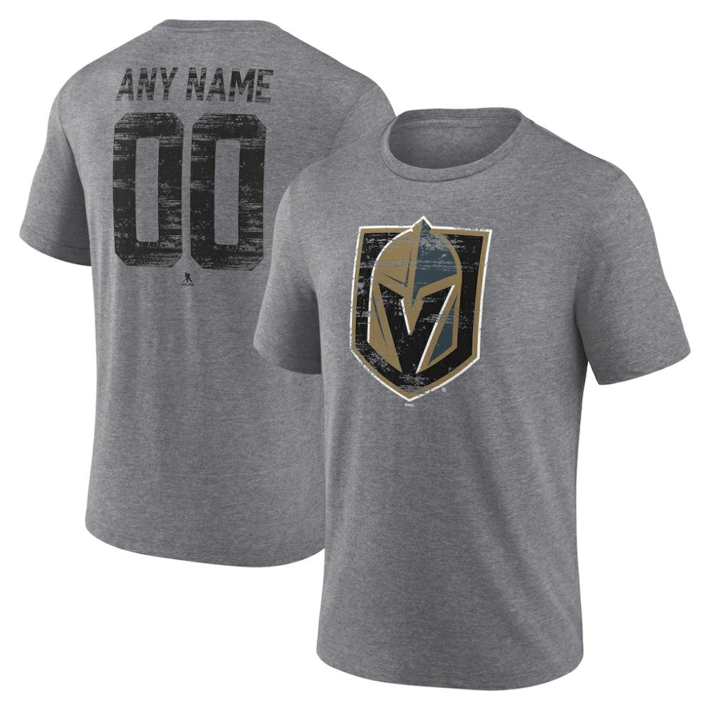 Vegas Golden Knights Heritage Custom Tri-Blend T-Shirt - Gray - NHL