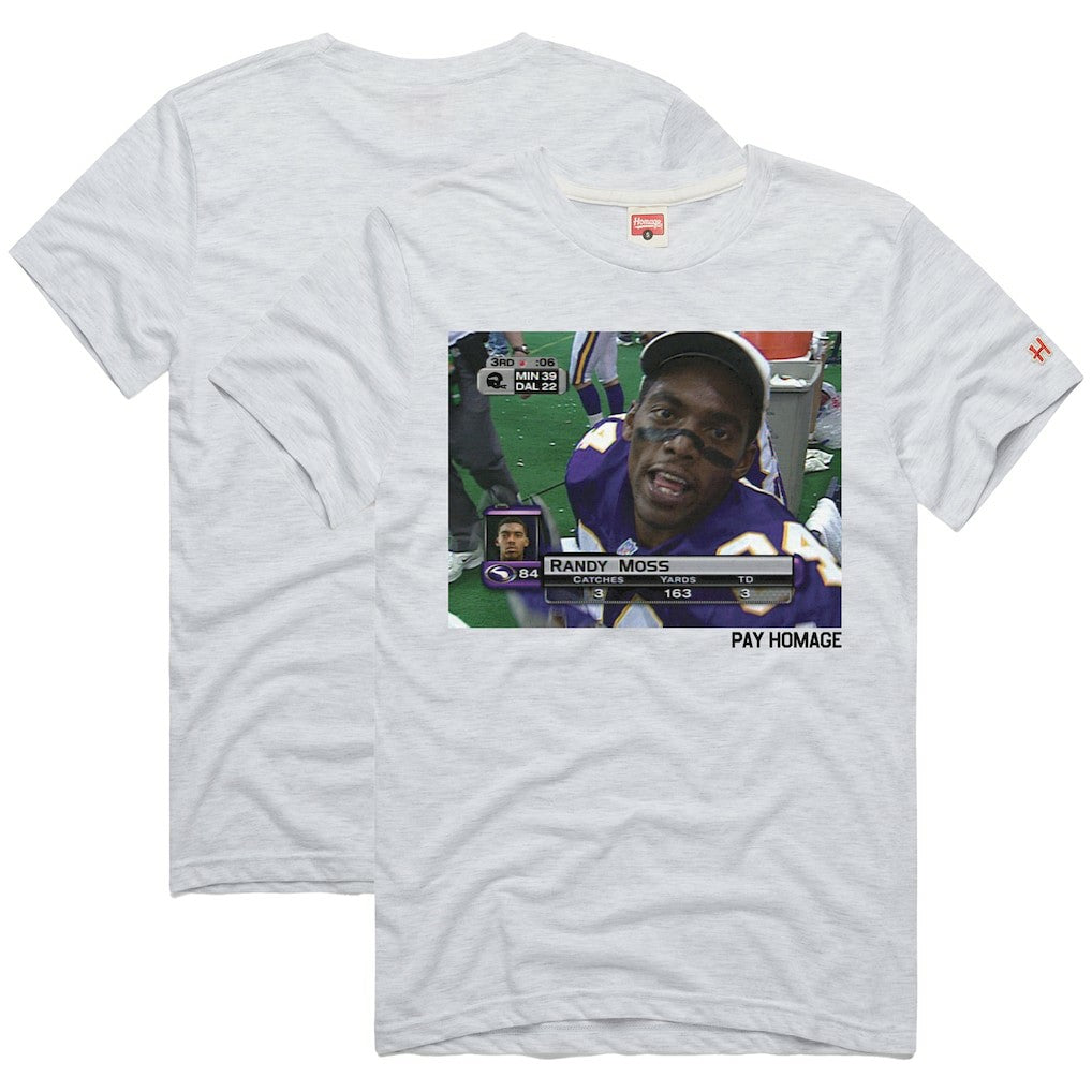 Randy Moss Minnesota Vikings Homage Unisex Pay Homage Tri-Blend T-Shirt Ash | NFL