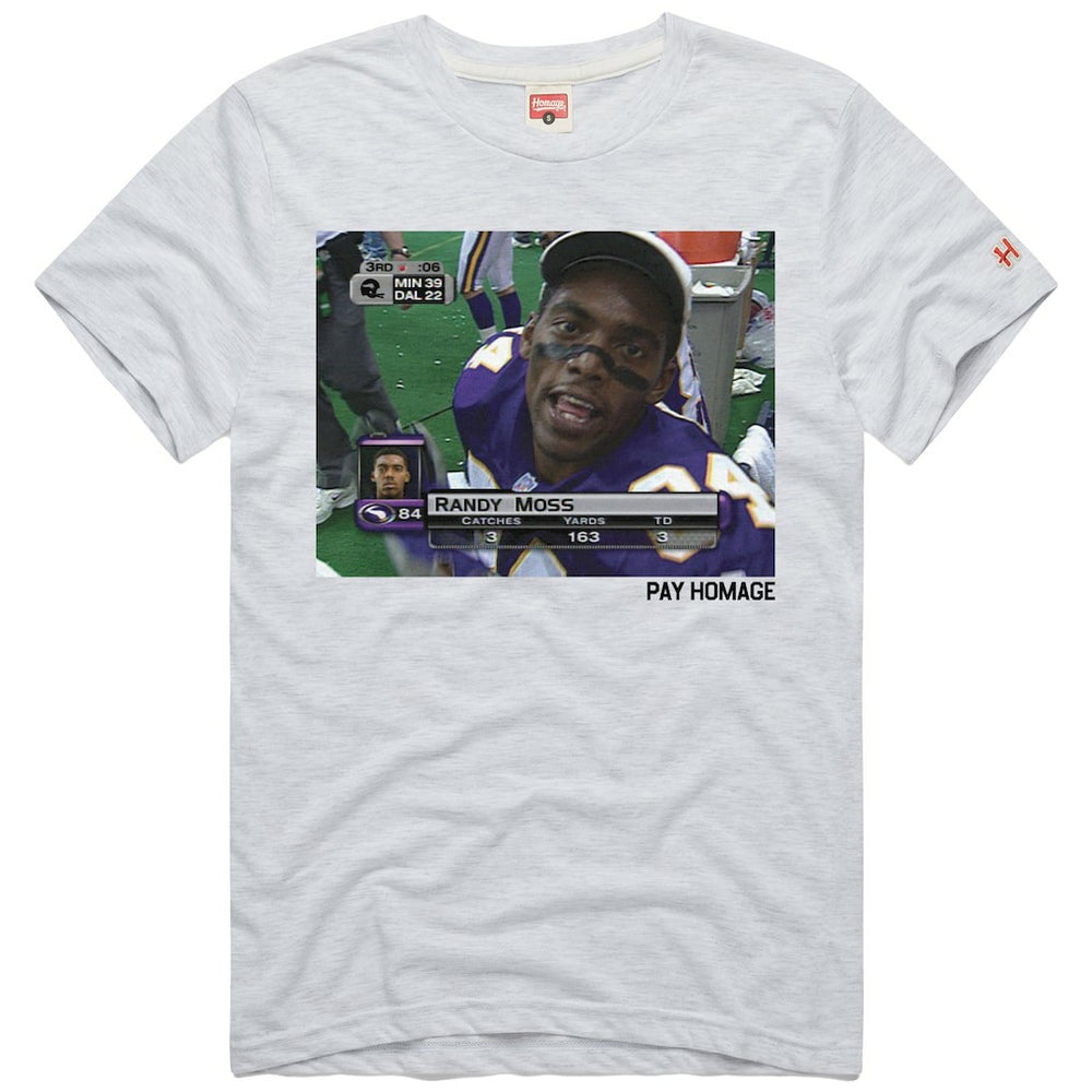 Randy Moss Minnesota Vikings Homage Unisex Pay Homage Tri-Blend T-Shirt Ash | NFL