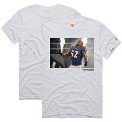 Ray Lewis Baltimore Ravens Homage Unisex Pay Homage Tri-Blend T-Shirt Ash | NFL