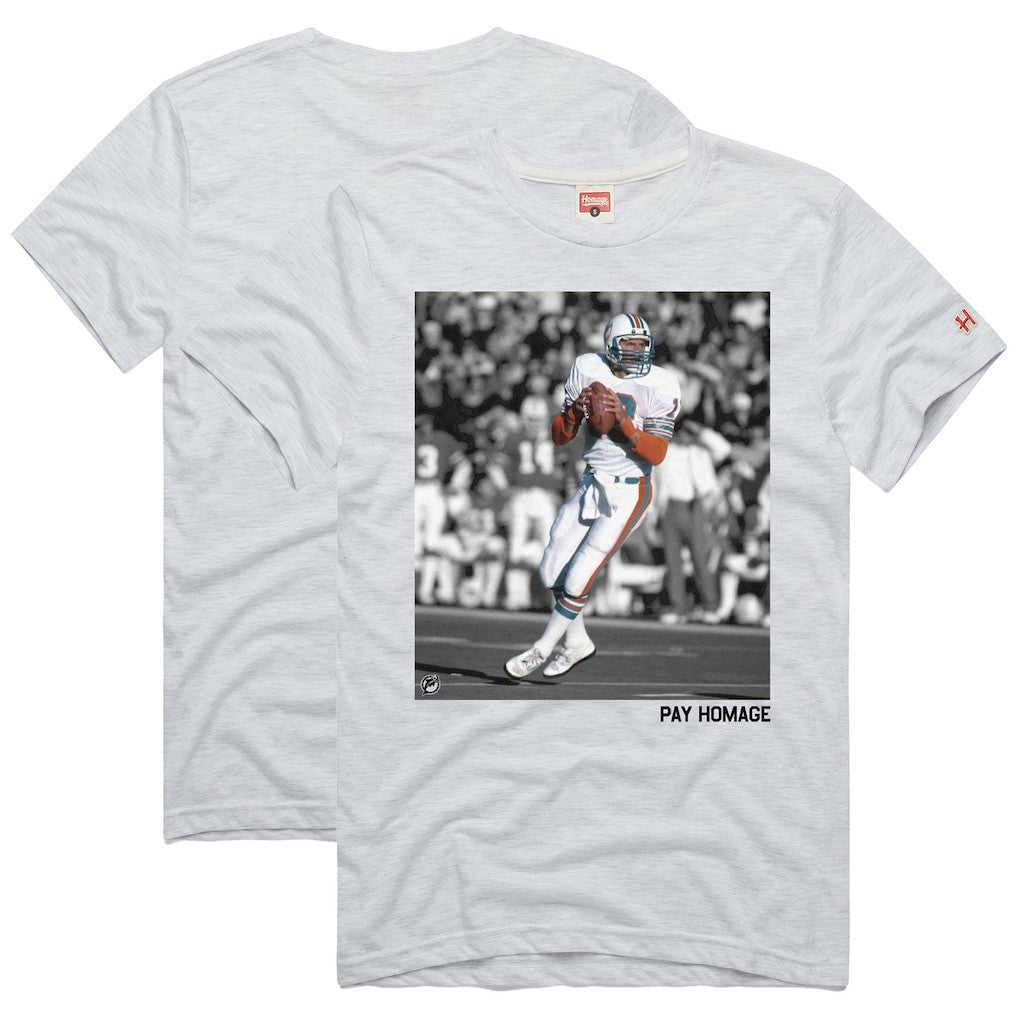 Dan Marino Miami Dolphins Homage Unisex Pay Homage Tri-Blend T-Shirt Ash | NFL