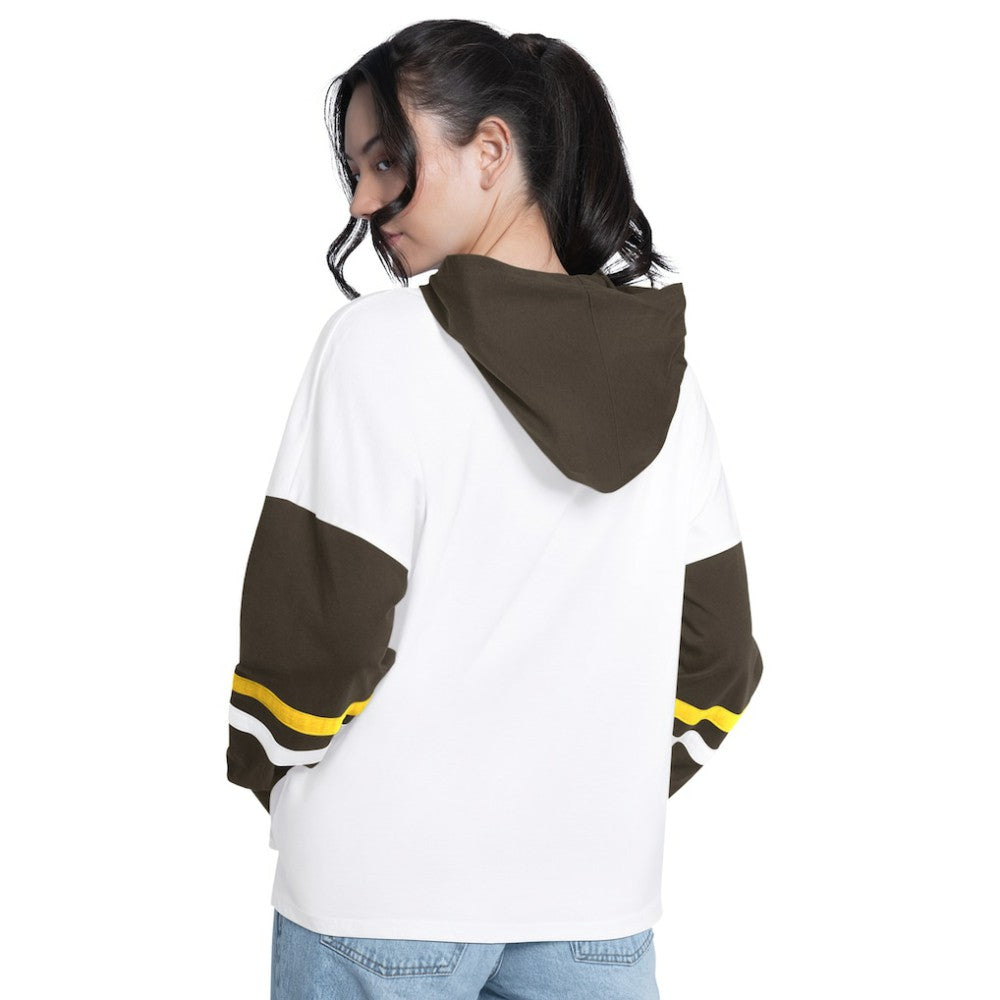 San Diego Padres G-III 4Her by Carl Banks Women's Key Player Oversized Hooded Long Sleeve T-Shirt - MLB