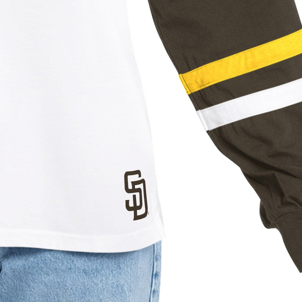 San Diego Padres G-III 4Her by Carl Banks Women's Key Player Oversized Hooded Long Sleeve T-Shirt - MLB