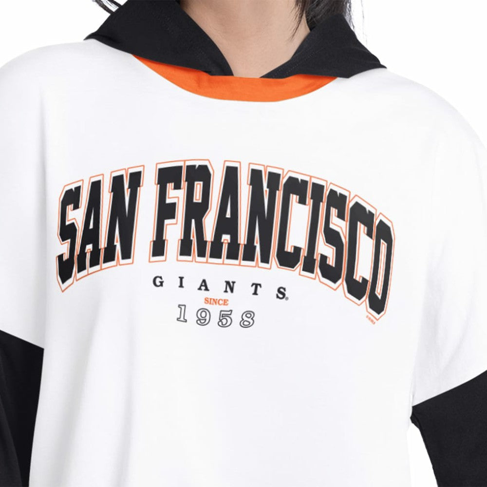 San Francisco Giants G-III 4Her by Carl Banks Women's Key Player Oversized Hooded Long Sleeve T-Shirt - MLB