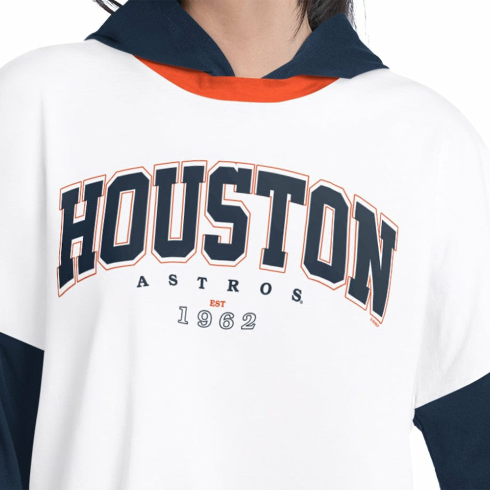 Houston Astros G-III 4Her by Carl Banks Women's Key Player Oversized Hooded Long Sleeve T-Shirt - MLB