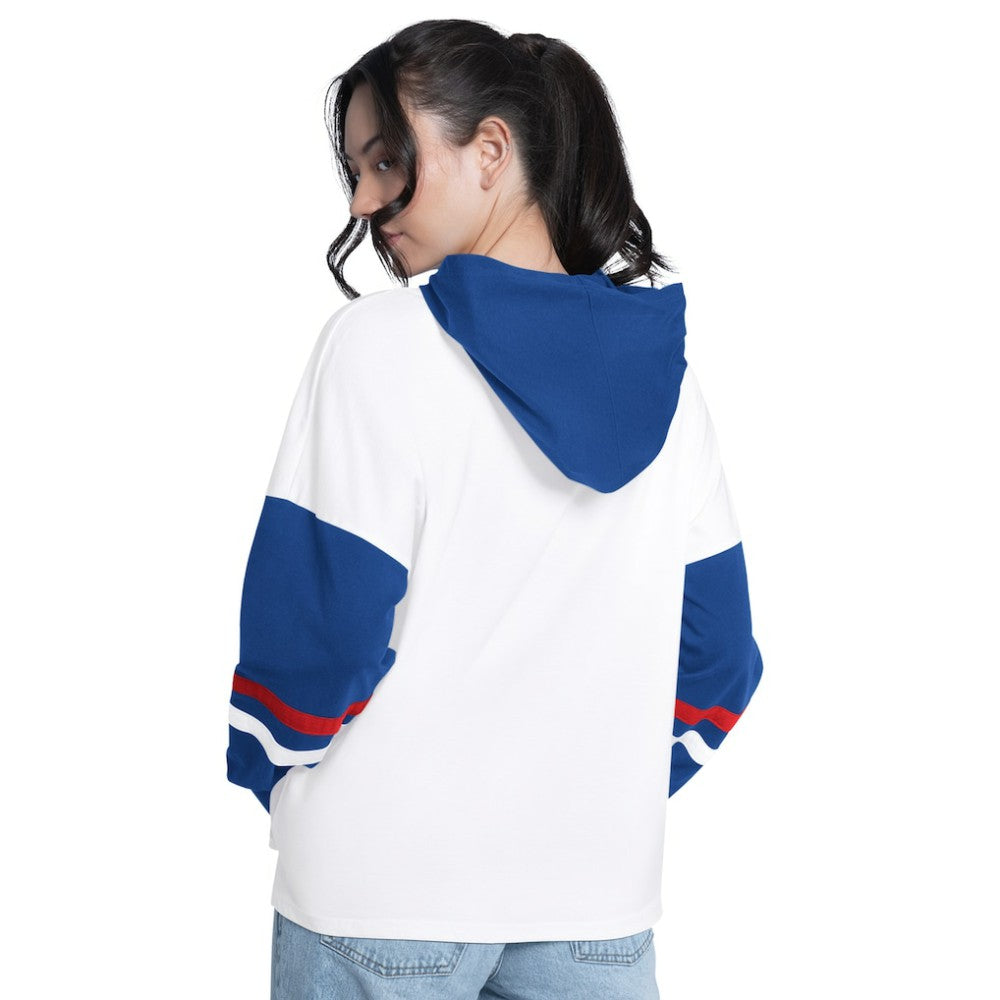 Chicago Cubs G-III 4Her by Carl Banks Women's Key Player Oversized Hooded Long Sleeve T-Shirt - MLB
