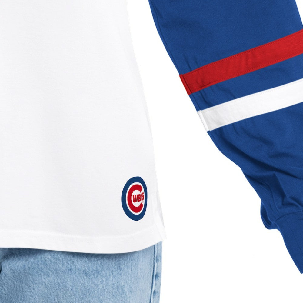 Chicago Cubs G-III 4Her by Carl Banks Women's Key Player Oversized Hooded Long Sleeve T-Shirt - MLB